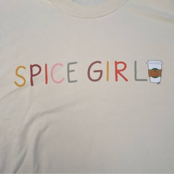 Callie Danielle Spice Girl T-Shirt Tee Women's XL Pumpkin Spice Cream Fall - Picture 5 of 8